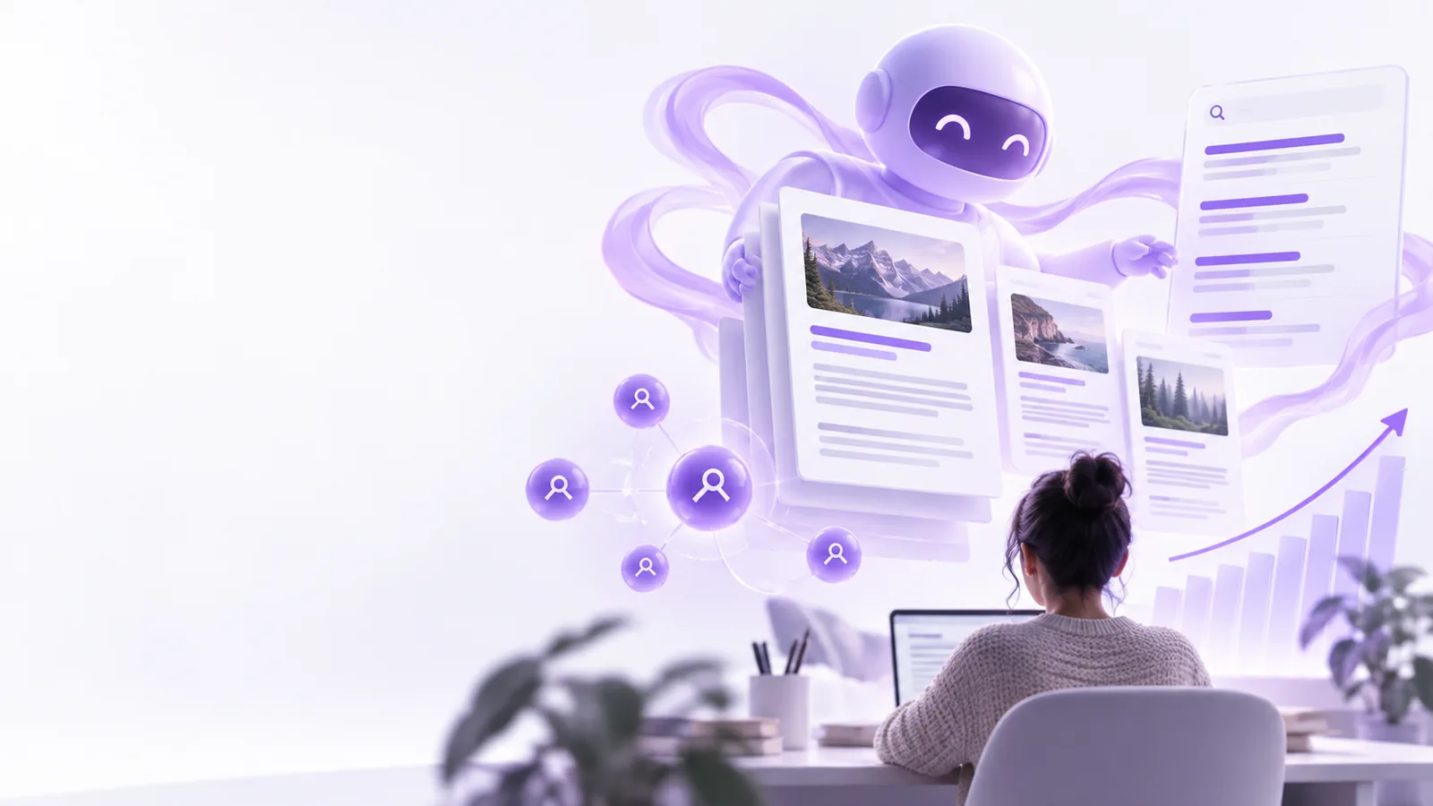 Abstract visual representing a focused AI workflow